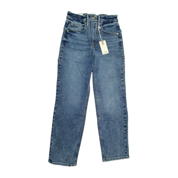 NEW Good American Icon Straight Crop Jean Size 0 - Picture 1 of 6